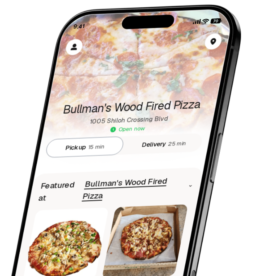 Bullman's Wood Fired Pizza app preview