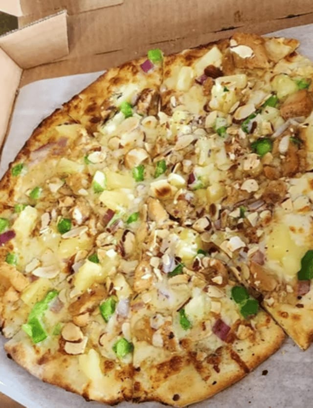 O Large Teriyaki Chicken Pizza.