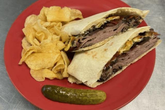 Beef N Cheddar Sandwich.