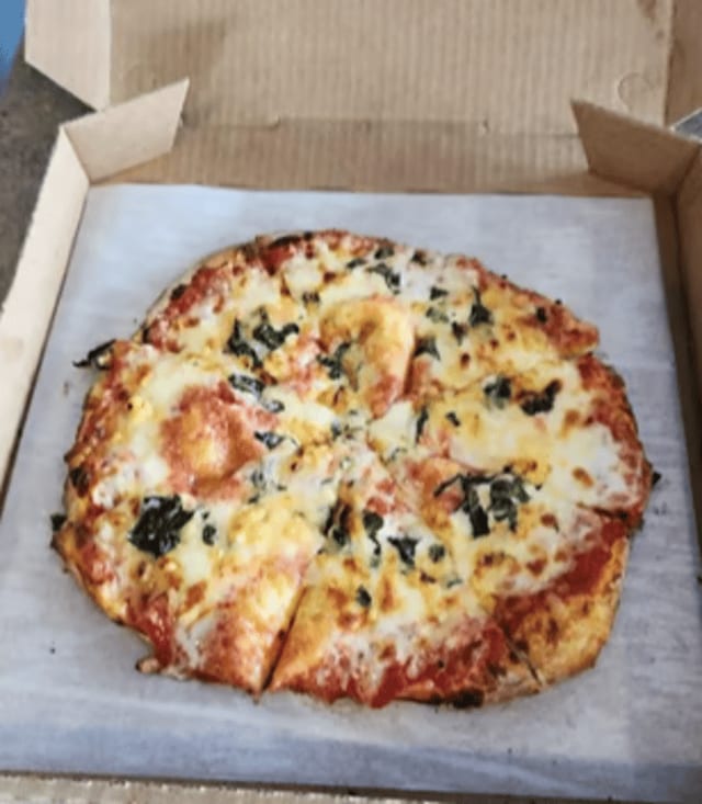 O Large Garlic Pizza.