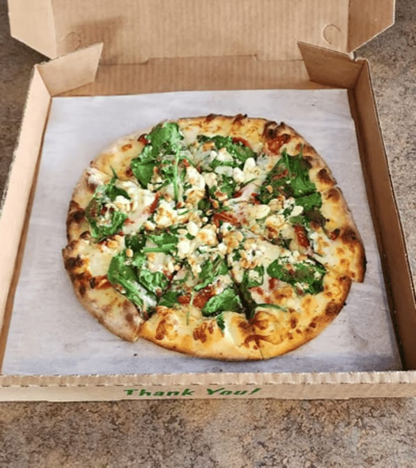 O Medium Feta Cheese Pizza.